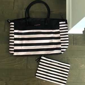 Victoria’s Secret weekender and clutch